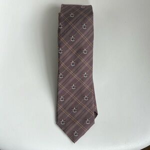 Vintage Mark Shale Men’s tie, brown plaid design